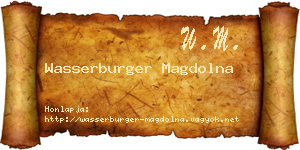 Wasserburger Magdolna névjegykártya