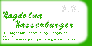 magdolna wasserburger business card